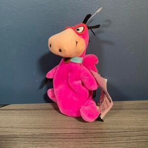 Vintage 1998 Warner Bros Studio Store Dino Flintstones Pink Plush w/ Tag